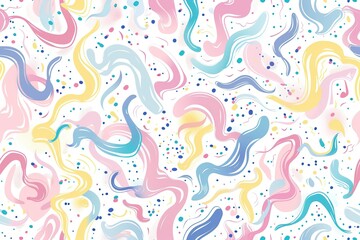 Modern colorful tropical floral pattern. Cute botanical abstract contemporary seamless pattern. Hand drawn unique print.
