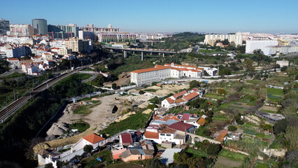 chelas, lisboa, vista aérea, drone, obras
