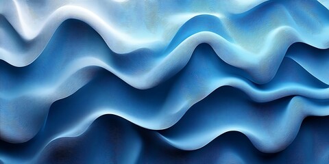 Fototapeta premium Abstract blue wavy background. (1)