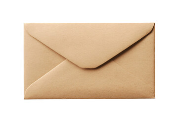 a brown envelope with a white background