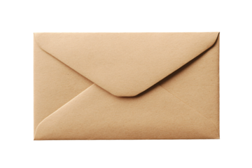 a brown envelope with a white background