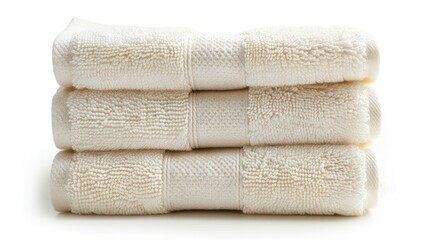 A luxurious bathroom towels, isolated on a white background 