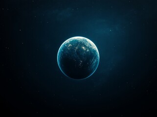 Obraz premium Earth in the vast expanse of space. A breathtaking view of our planet from the cosmos. A mesmerizing journey to the edge of the universe.