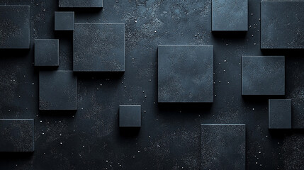 Abstract geometric pattern with dark black and anthracite gray tones, showcasing symmetry and texture. The design evokes mystery, sophistication, and modernity, ideal for creative projects