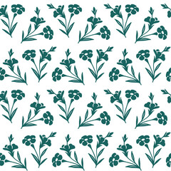 Hand drawn illustration of flax flower. Boho element for your design. Abstract pattern with flower.