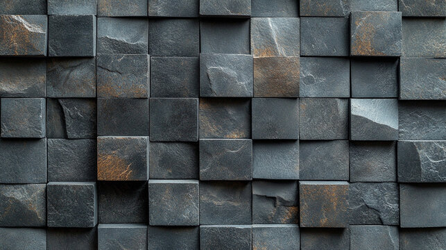 Abstract geometric pattern with dark black and anthracite gray tones, showcasing symmetry and texture. The design evokes mystery, sophistication, and modernity, ideal for creative projects