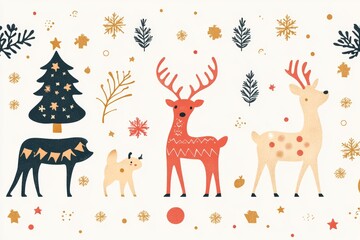 Naklejka premium illustration for New year abstract seamless pattern 