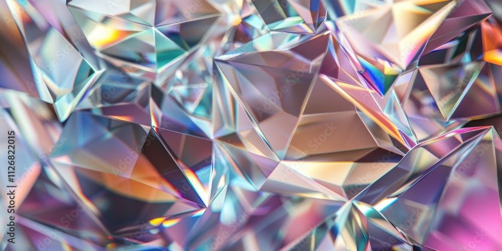 Aufkleber colorful, abstract image of a diamond-shaped pattern. the image is made up of many small, overlappin