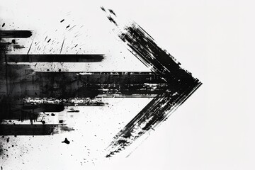 Fototapeta premium Vector grunge arrow.Hand drawn arrow. 