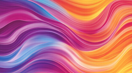 Obraz premium Abstract gradient waves, flowing across the canvas in vibrant hues, creating a smooth, hypnotic pattern. 