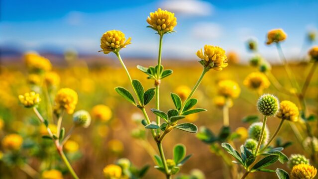 Black Medick Wildflower Photography:  Nonesuch, Hop Clover, Medicago Lupulina, European Wildflower 