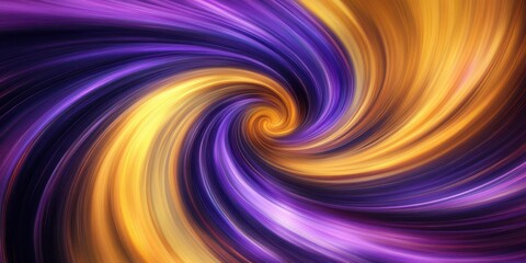 Bold swirl of pigments creating radiant patterns with glowing yellow and purple hues, cosmic textures dominating the visuals.