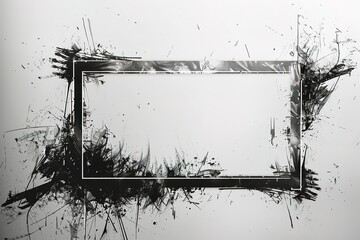 Fototapeta premium Brush stroke and texture. Smear brush on a white background. 