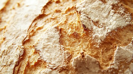  Close-up of a damper bread loaf showing detailed crust texture.