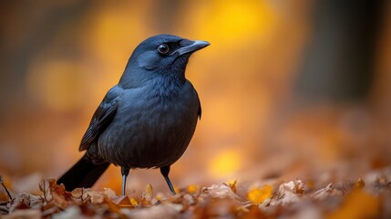 Obraz premium a black bird with a beak