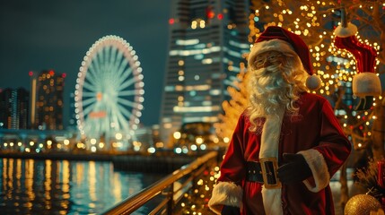 Santa Claus figure, Minatomirai area Yokohama,Japan