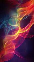 Obraz premium Abstract Colorful Light Waves Flowing Dynamically