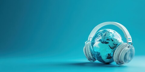 Global Soundscape: Earth Wearing Headphones, a Visual Representation of Worldwide Music and Connectivity