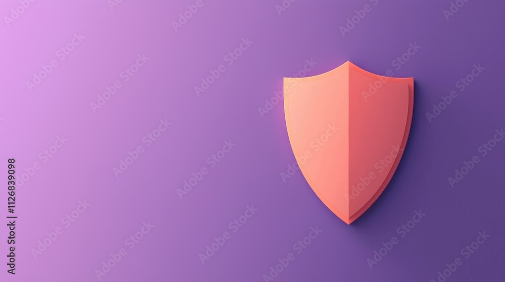 Poster modern shield icon for protecting sensitive data in digital environments