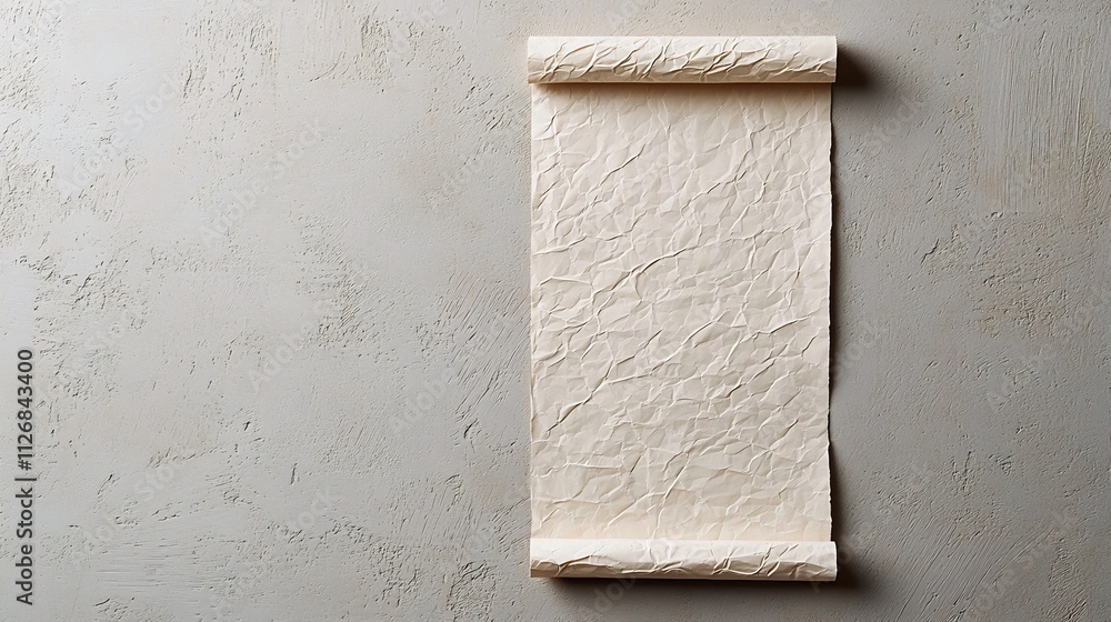 Poster artisanal roll up banner featuring a handmade paper like texture in soothing earthy tones creating a