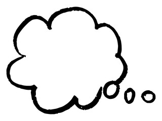 ペンで描いた風もこもこふきだし