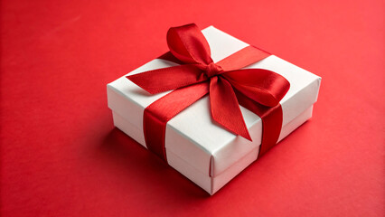 Obraz premium red gift box