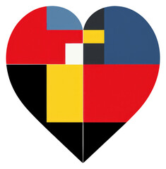 PNG Grid illustration representing of heart logo.