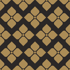 Fototapeta premium Seamless vector patterns, abstract floral background, black background, Modern stylish design, geometric shape