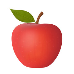 Illustration of a red apple 