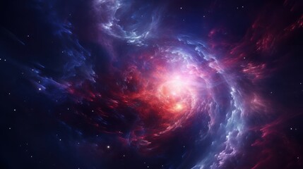 Obraz premium Cosmic Nebula Swirling Gaseous Clouds In Space