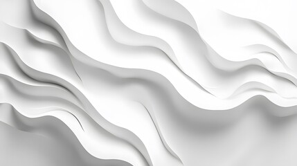 Obraz premium Abstract White Waves Flowing Softly Background