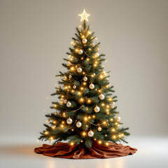 Luxury Christmas Tree White Background