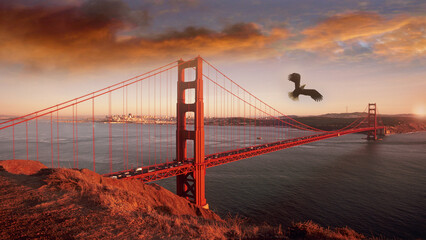 Golden Gate bridge, San Francisco , California, USA	