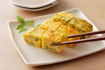 葱入りの卵焼き