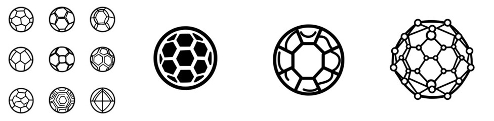 Obraz premium Contemporary black silhouette of a soccer ball for a T-shirt design.