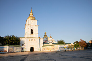 Beautiful view of the St. Michael's Monastery  in Kyiv, Ukraine