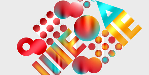 Triangles, circles, squares, rectangles design. Vector Illustration For Wallpaper, Banner, Background, Card, Book Illustration, landing page