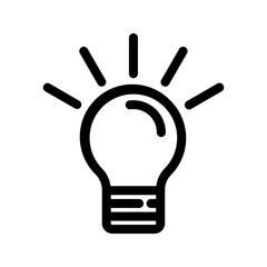 Light Bulb Icon Ideal for Ideas and Innovation Illustrations