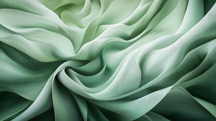 Obraz premium Abstract Green Fabric Swirling Design