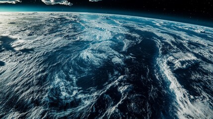 Ultra detailed, photorealistic depiction of Earth from space