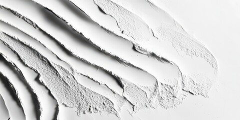 Detailed white plaster surface with visible trowel marks in a linear pattern.