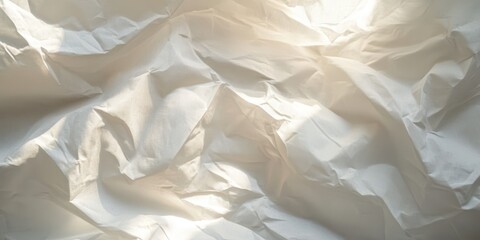 Obraz premium Lightly wrinkled tissue paper with delicate highlights and shadows.