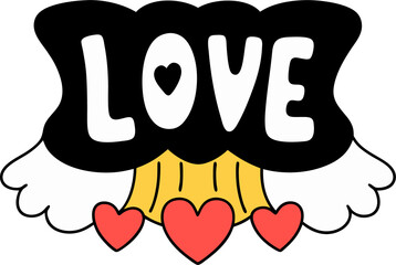 Love icon text