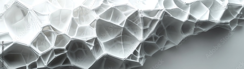 Poster futuristic 3d render of an abstract network