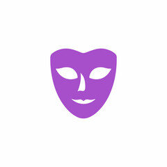 Theater masks icon. Masquerade vector icons. Comic and tragic mask icons. Happy and unhappy traditional symbol of theater. Funny and sad theater masks. Vector Illustration