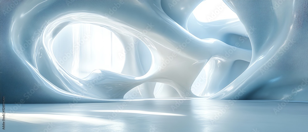 Aufkleber 3d render of an abstract network