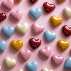 Obraz premium Valentines Day, christmas , candy ,pink