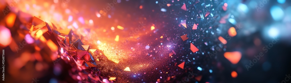Poster 3d rendering of a hexagonal surface