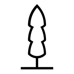 Tree Icon, Single Icon in Outline Line Style