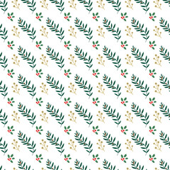 Common Christmas Items Seamless Vector Pattern Design